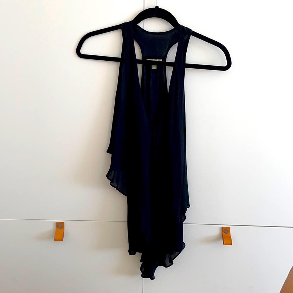 Flirty black tank top